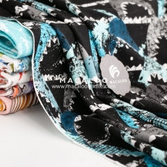Oeko tex stretch print bamboo fiber fabric for baby wear