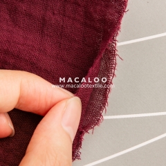 Magenta breathable 100% cotton crepe double gauze fabric
