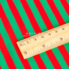 Christmas red and green cotton spandex yarn dyed stripe fabric