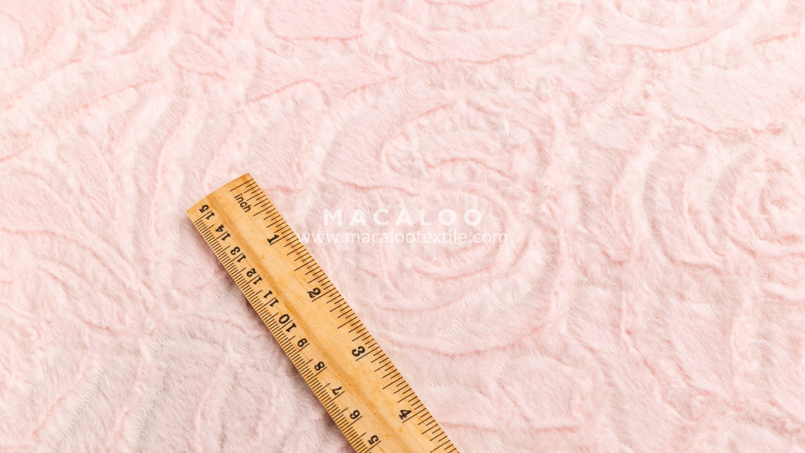 Soft floral embossed minky plush fabric