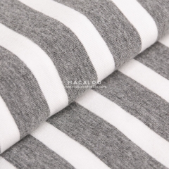 Knit stripes custom color dyed yarn cotton spandex fabric