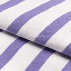 Soft cotton elastance stripe jersey fabric for clothing
