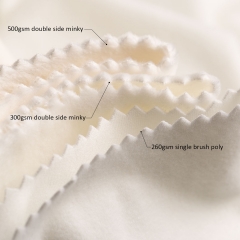 Stretch polyester spandex minky fabric