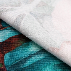 Custom printed stretch cotton elastane fabric with low moq