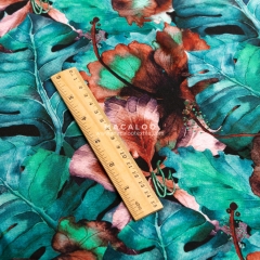 Custom printed stretch cotton elastane fabric with low moq