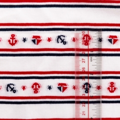 Sailor pattern jacquard yarn dyed fabric custom knitted fabric