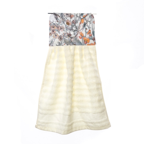 Original designed great material custom floral pattern digital printing 100 cotton hanging hand towel for kids