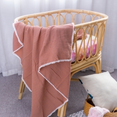 On sale babies age group 100% custom organic cotton blanket for girls