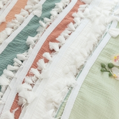 Beautiful made muslin tassels blanket for babies