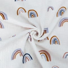 100 cotton rainbow print soft baby muslin swaddle blanket