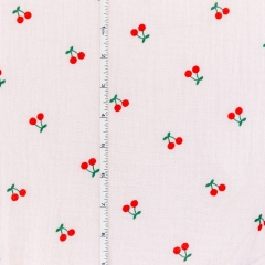 Baby pink adorable cherry print 100% cotton gauze swaddle wrap blanket
