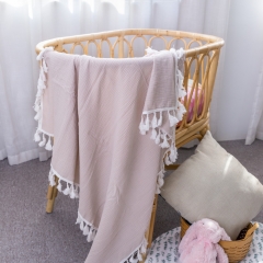 Soft and silky popular 100% organic baby swaddle blanket for photography
