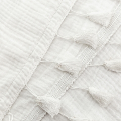 Custom muslin tassels blanket lightweight for babies