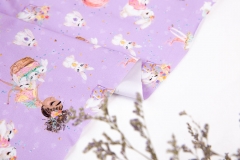 Oeko tex 100 China printer cartoon bunny soft and breathable 100% cotton woven digital printing baby dresses fabric