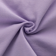 Soft Purplr stock lot knitted jersey 95% cotton 5% elastane fabric for kids wear