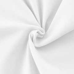 200 solid colors good recovery stretchable White Series single jersey knitted cotton lycra fabric