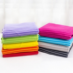 Macaloo stretchable lycra cotton yarn dyed stripe clothing fabric